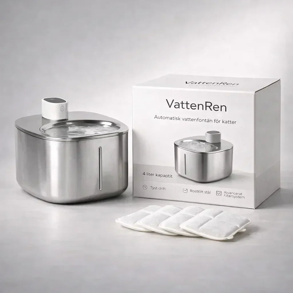 VattenRen – Filtrerat, rinnande vatten för en friskare katt