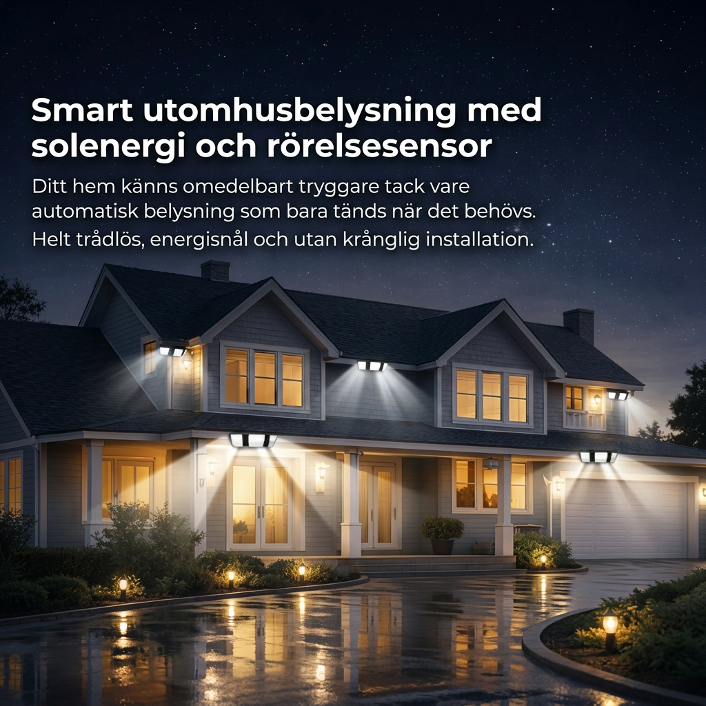 TrygghetsLjus — Tänds vid rörelse, släcks automatiskt