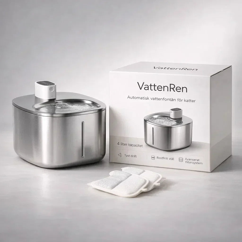 VattenRen – Filtrerat, rinnande vatten för en friskare katt