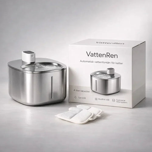 VattenRen – Filtrerat, rinnande vatten för en friskare katt