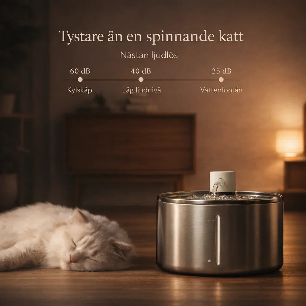 VattenRen – Filtrerat, rinnande vatten för en friskare katt