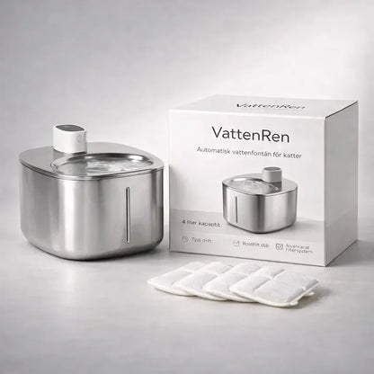 VattenRen – Filtrerat, rinnande vatten för en friskare katt