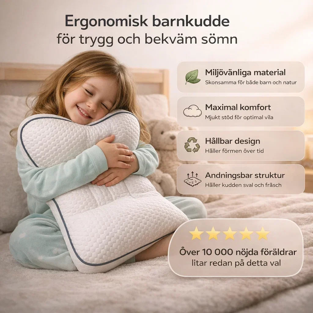 DrömNacke – Ergonomisk barnkudde för lugnare sömn